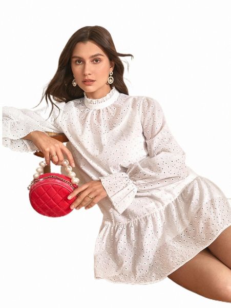 

casual dresses frenchy ruffle hem schiffy smock dress 11z3#, Black;gray