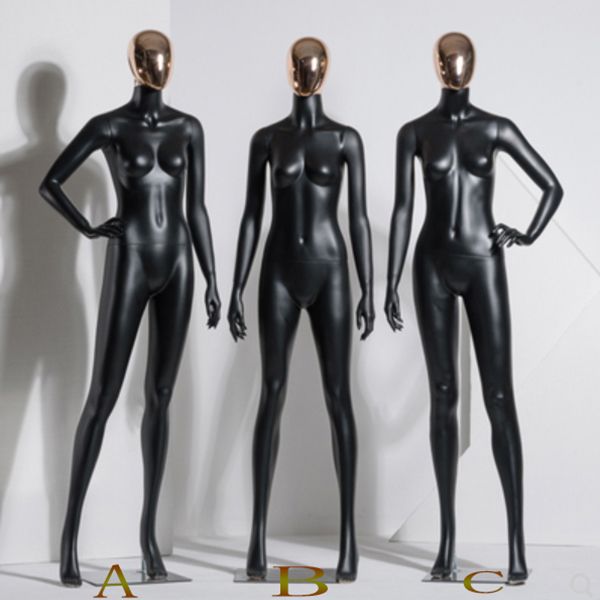 

nice golden head mannequin female style diferent posture female model, Khaki