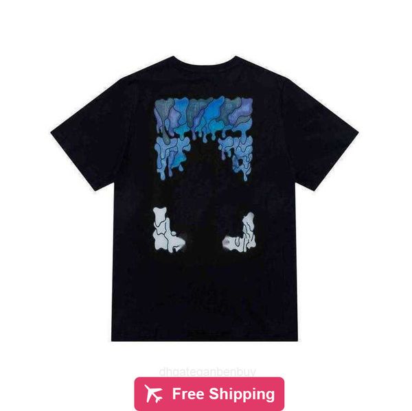 

t shirt fashion mens brand designer cross t shirts gradient dissolve arrow prin, White;black