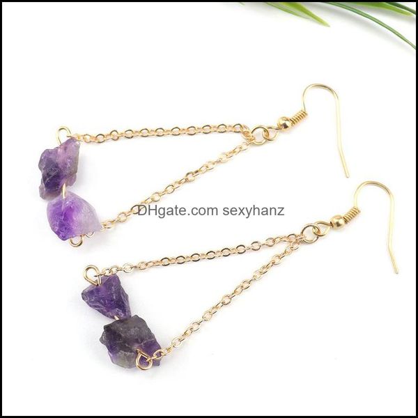 

dangle chandelier gold natural crushed stone rough crystal agate earrings wholesale women jewelry drop delivery 2021 sexyhanz dhs9f, Silver