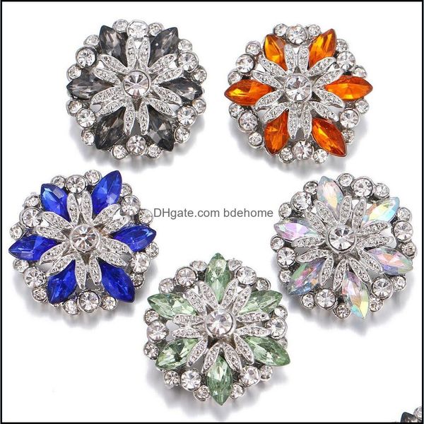 

clasps hooks noosa rhinestone jeweled sier hollow flower snap button jewelry for 18mm bracelet necklace rings drop delivery 2021 find dhdcm