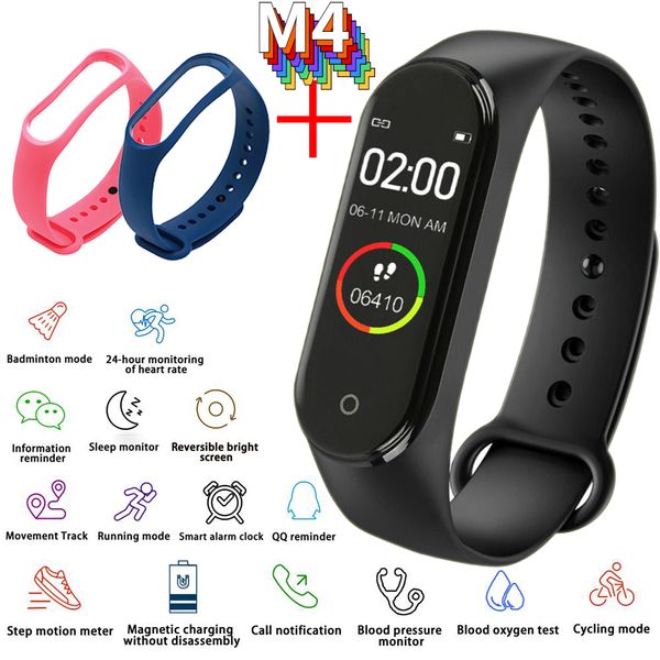 

children watches new smart watch band men/women/kids smartwatch reloj step hr montre connect for apple/xiaomi/huawei pk mi band 3/4 vs iwo 8, Blue