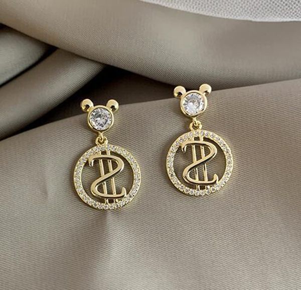 

s3149 fashion jewelry dollar sign dangle earrings cartoon rhinestone stud earrings, Silver