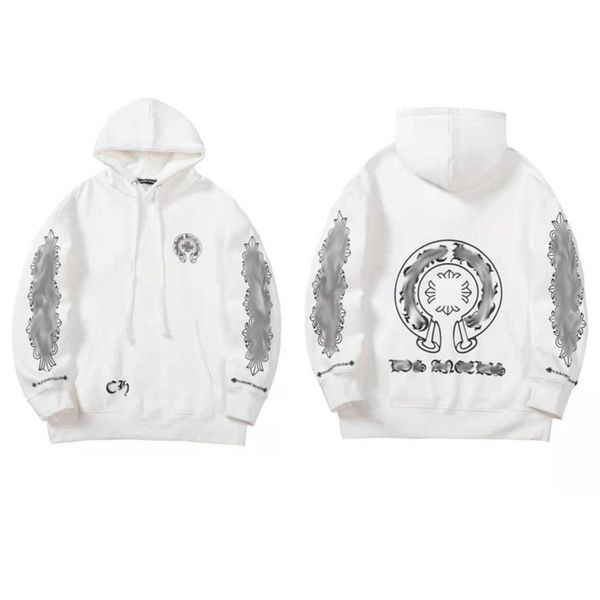 

men's luxury classic sweatshirts ch brand fashion hoodies men woman designer horseshoe cross pullover hooded zipper sweater loose jacke, Black