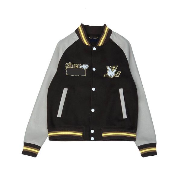 

men's plus size outerwear & coats round neck embroidered and printed polar style summer wear with street pure cotton 242rr, Black;brown