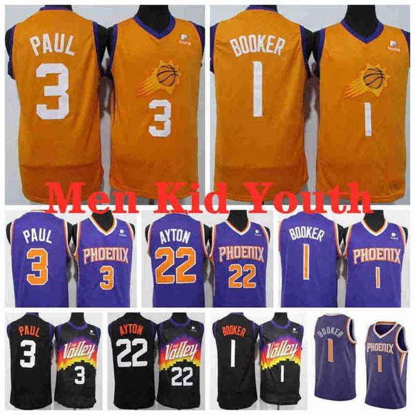 

& diy hoodies sweatshirts1 phoenix's suns's men 1 booker 22 ayton basketball jersey 3 paul jerseys 13 nash charles 34 barkley, Black