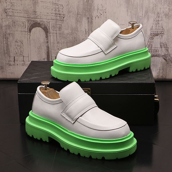 

2022 designer round toe casual men shoes vintage british formal dress leather shoes lace-up loafers luxury korean wedding, Black