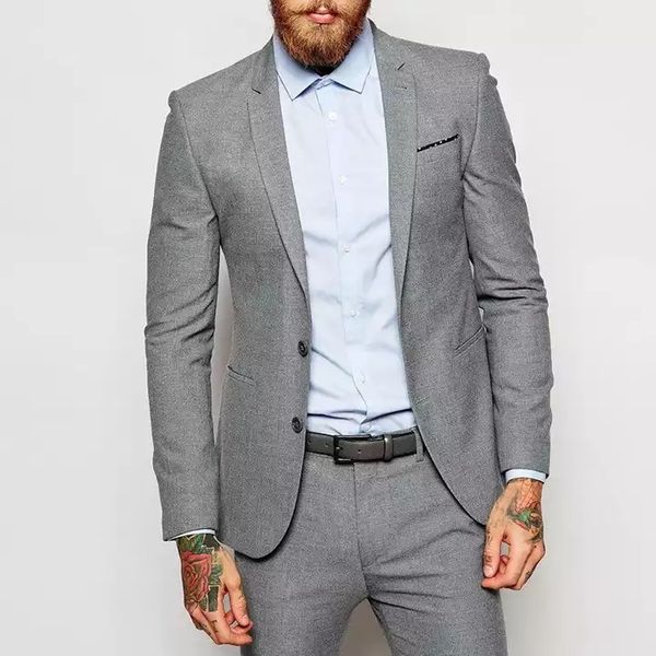 

new mens spring autumn tuxedo suits korean style business two piece set wedding man suits groomsmen, Black;gray
