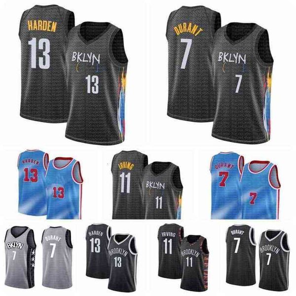 

hoodies & diy sweatshirts1 brooklyn's nets's 13 harden basketball kevin 7 durant 11 irving jersey ncaa 2021 men edition city, Black