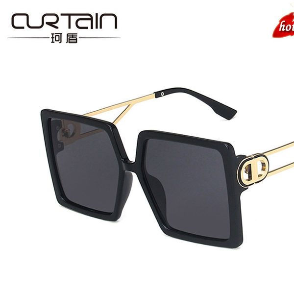 

designer sunglasses men women fashion trendy brand factory online export 2022 large frame metal leg, White;black