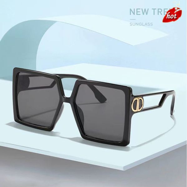 

designer sunglasses men women fashion trendy brand factory online export 2022 2022 new korean trend large frame red outdoor street box, White;black