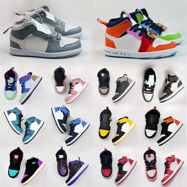 

infants 1s i toddler basketball shoes dark mocha electro orange obsidian chicago bred melody mid university bluetie-dye candy silver to224e, Black