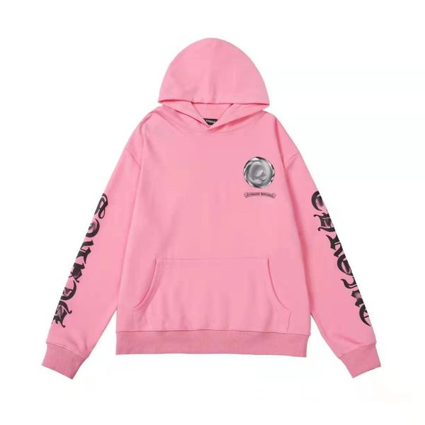 

classic luxury men's sweatshirts ch brand fashion hoodies men woman horseshoe sanskrit cross pullover hooded zipper sweater loose jacke, Black