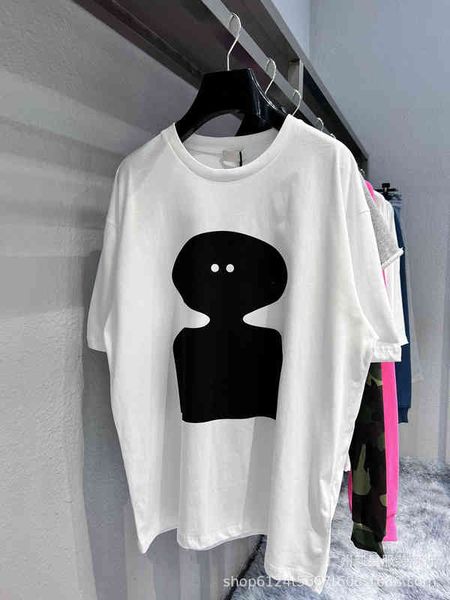 

men's hoodies sweatshirts summer smiley face little black print ins couple casual versatile t-shirt short sleeve tee