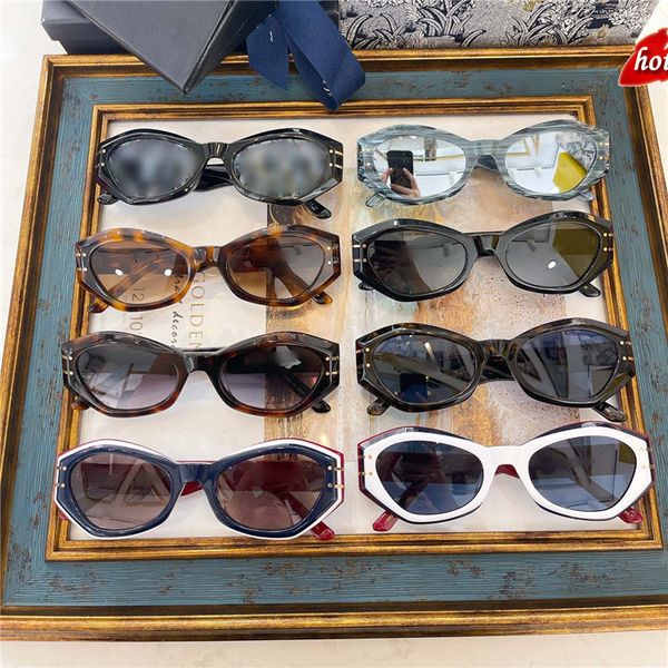 

designer sunglasses men women fashion trendy brand factory online export 2022 d family new jingtian small frame cat's eye letter leg ds, White;black