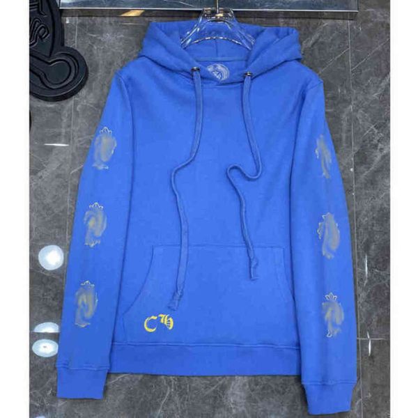 

classic men's luxury sweatshirts ch fashion hoodies men woman designer horseshoe sanskrit cross pullover hooded zipper sweater loose ja, Black