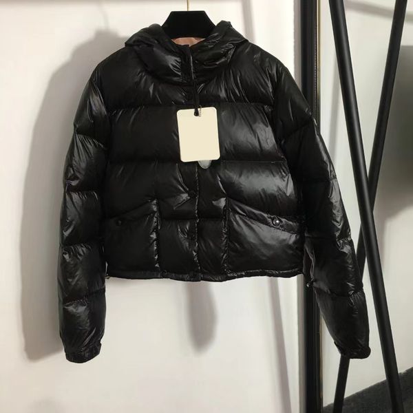 

22 designers short down jacket coat fashion parka jackets womens long square quilting adjustable cuffs sportswear streetwear hoodie light wa, Black