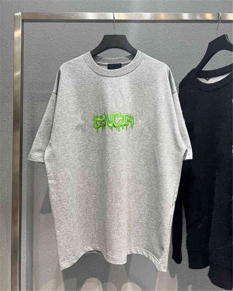 

men's hoodies sweatshirts ins spring and summer printing graffiti english alphabet couple loose casual short sleeve t-shirt, Black