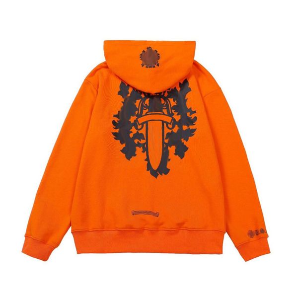 

fashion men's luxury sweatshirts classic ch brand hoodie hooded designer horseshoe sanskrit loose zipper jacket pullover coat women sw, Black