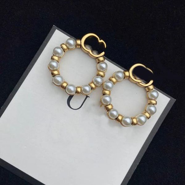 

charm vintage pearl earrings jewlery earrings designer luxury orecchini aretes cjeweler for mens womens, Golden