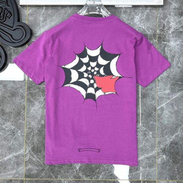 

luxury mens classic t shirts brand ch man tees sanskrit letter t-shirt summer horseshoe flower cross short sleeve designer tshirts hip hop s, White;black