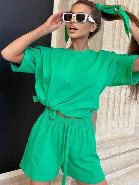 

women's tracksuits women's tracksuit t-shirts shorts set summer sport short sleeve with headscarf 3 pieces sets female casual swea, Gray