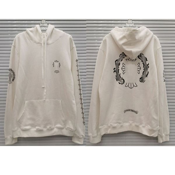 

luxury classic men's jackets fashion sweatshirts ch zipper hoodies women men pullover hooded designer horseshoe sanskrit sweater loose, Black;brown