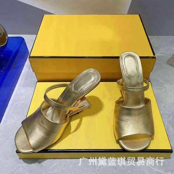 

cowhide slippers summer round head open toe high heel special-shaped walk show slippers women's shoes umom 9op4, Black