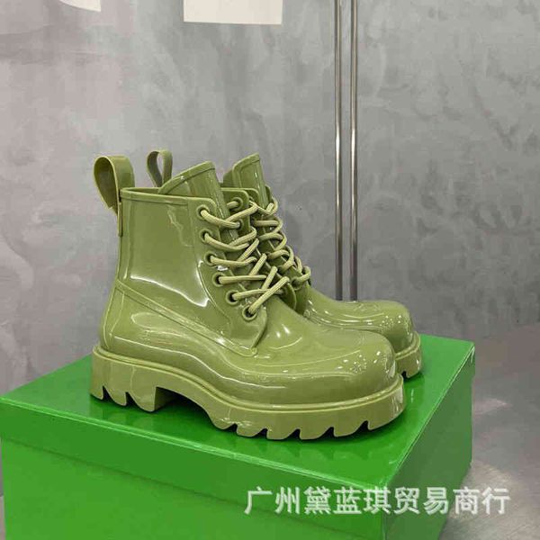 

autumn dress shoes and winter tpu round head low heel lace up hsome british style martin boots rain the same jelly for lovers w605 edjl, Black