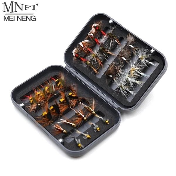 

mnft 32pcs box trout nymph fly fishing lure dry wet flies nymphs ice lures artificial bait with boxed 220221214s