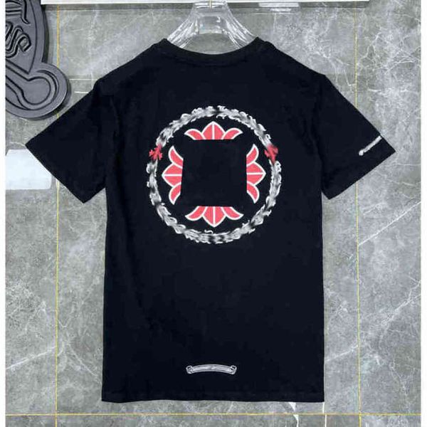 

men's ch women luxury t shirts summer brand man t-shirt fashion cross sanskrit tees letter horseshoe short sleeve designer tshirts boy, White;black