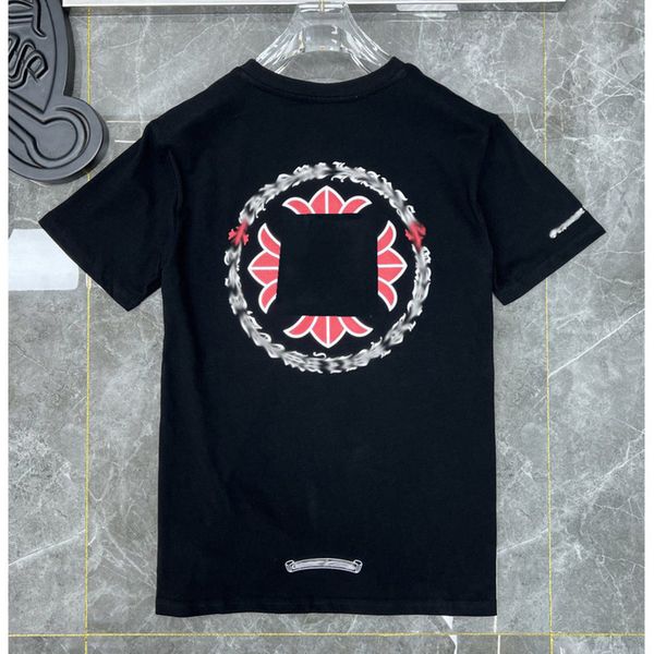 

men's ch women luxury t shirts summer brand man t-shirt fashion cross sanskrit tees letter horseshoe short sleeve designer tshirts boy, White;black