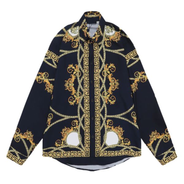 

men casual shirts fashion hawaii social formal designer letter printed long sleeved shirt, White;black