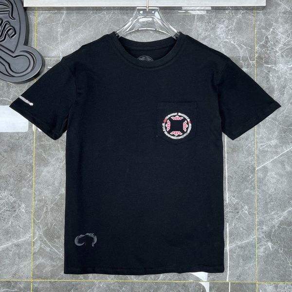 

fashion mens luxury t shirts ch brand men sanskrit letter t-shirt horseshoe cross designer tshirts man hip hop sweater summer women classic, White;black