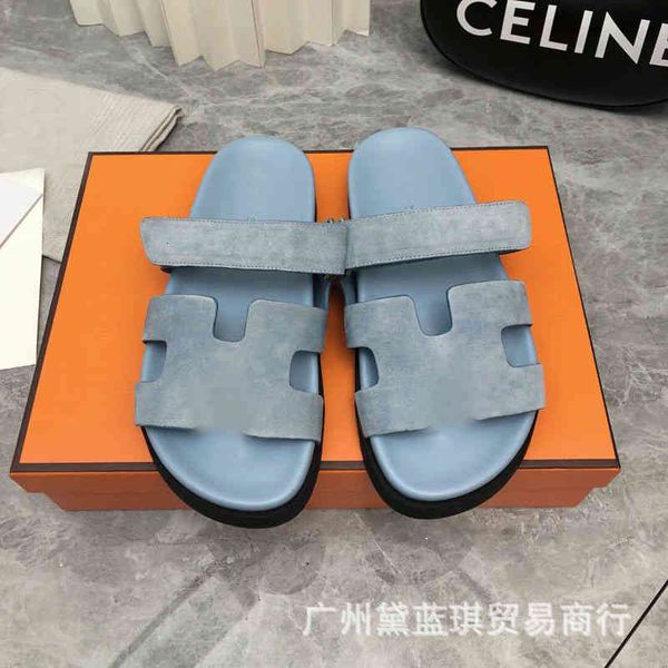

cowhide sandals summer two shaped leisure flat bottomed uncle beach slippers ugly shoes for lovers 5b2f evzu, Black