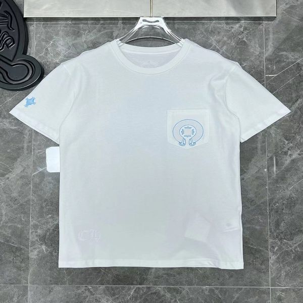 

luxury fashion mens t shirts ch brand man t-shirt horseshoe flower tees summer cross sanskrit letter short sleeve designer tshirts women shi, White;black