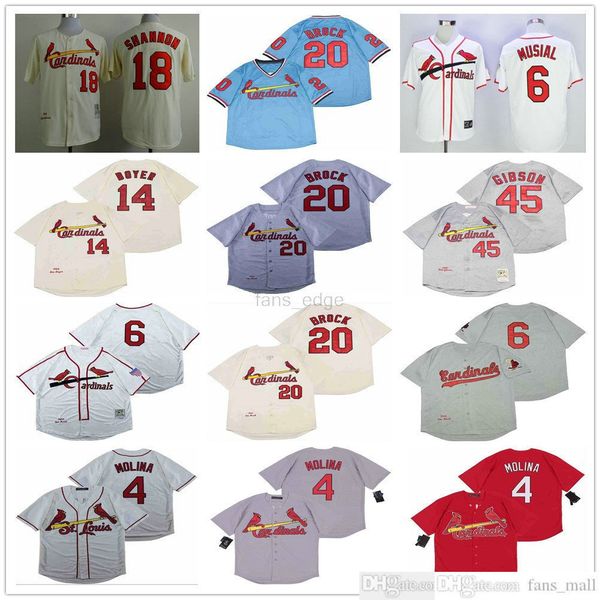 

mens baseball jerseys 4 yadier molina 18 carlos martinez 20 lou brock 6 stan musial 45 bob gibson 14 ken boyer stitched shirts baseball jers, Blue;black