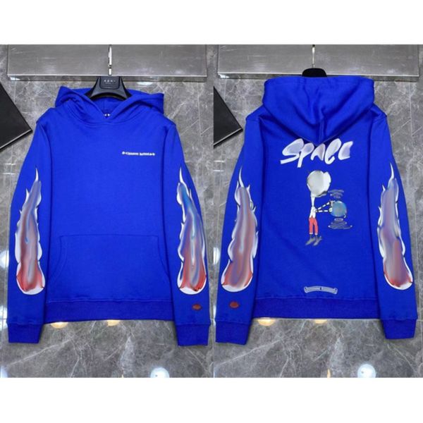 

men's luxury fashion sweatshirts classic ch brand hoodie hooded designer horseshoe sanskrit loose zipper jacket pullover coat women sw, Black