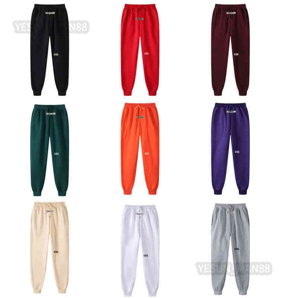

mens womens pants autumn and winter ess pant joggers fog tracksuits jogging loose high street long sweatpants, Black