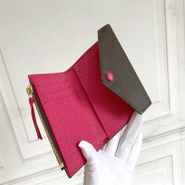 

luxurys designers wallets black purse bag fashion short victorine wallet embossed monograms empreinte classic pallas card 2563, Red;black