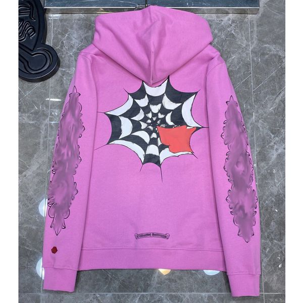 

men's luxury fashion sweatshirts classic brand ch zipper hoodies women men loose pullover hooded horseshoe sanskrit hoodie sweater jack, Black
