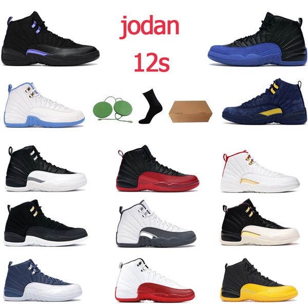 

2022 jumpman 12s mens basketball shoes 12 sneakers designer retro university blue michigan dark grey with box 40-47