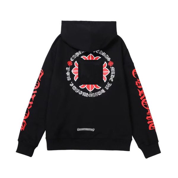 

classic luxury men's jackets fashion sweatshirts brand ch zipper hoodies women men pullover hooded designer horseshoe sweater loose jac, Black;brown