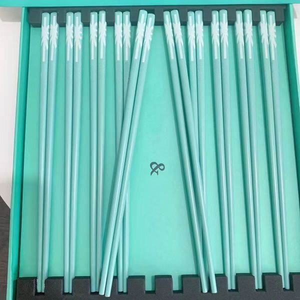 

blue bone ceramic chopsticks spoons luxury designer household tableware &-1837