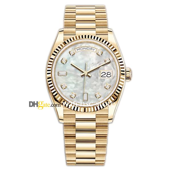 

watchsc- 41mm automatic date watch mens womens stainless steel waterproof luminous classic watch, Slivery;brown