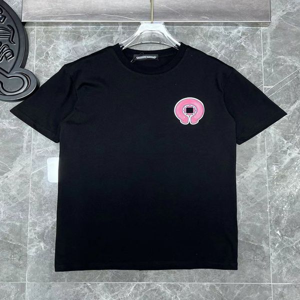 

summer luxury mens t shirts ch brand fashion men tees horseshoe cross designer tshirts loose women shirt classic man hip hop sweater sanskr, White;black