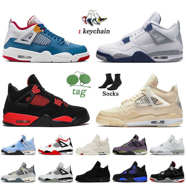 

shoes 2022 air messy room 4s basketball shoes jumpman 4 midnight navy white oreo black cat retro jorda jordon jordens sneakers