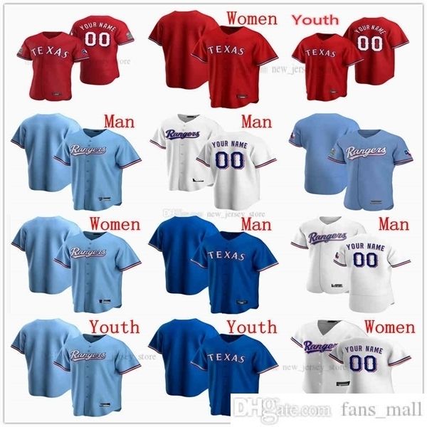 

custom men kids women baseball jersey ian kennedy michael young mike foltynewicz mitch williams nomar mazara rafael palmeiro spencer patton, Blue;black