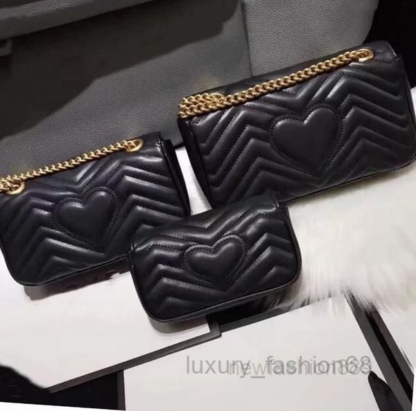 

shoulder bags designer handbags leather bag fashion heart chain purse cowhide corbody presbyopic card holder evening meenger women wholesale