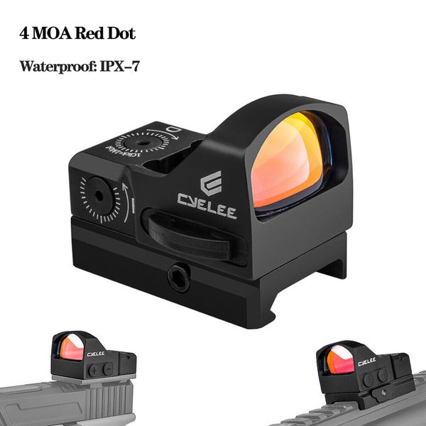 

4moa mini red dot sight scope for tactical sun rifle pistol glock mos 1.9in vortex venom cut base iwi masada canik tp9 sfx mount